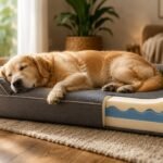 Hochwertiges orthopädisches Hundebett mit viskoelastischem Visco-Schaum für ältere und große Hunde